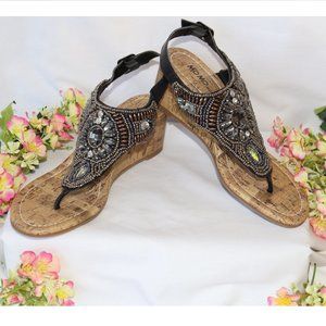 NEW!!!!! MOMO Beaded Wedge Sandals